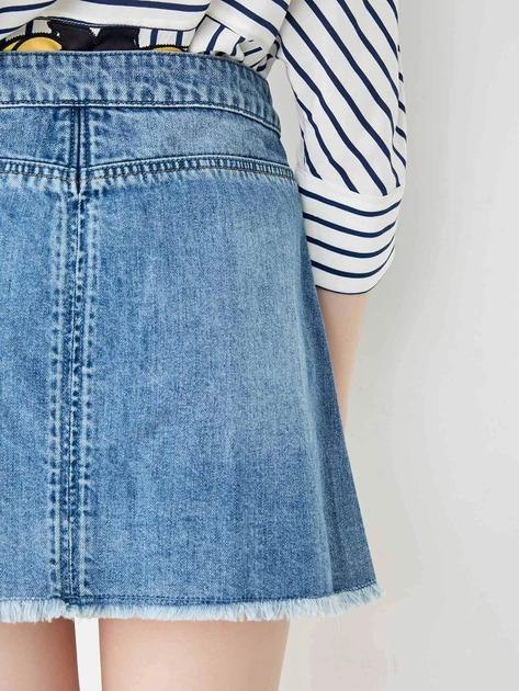 Юбка ONLY 117337520 S Голубой (8024327811695) - фото 5