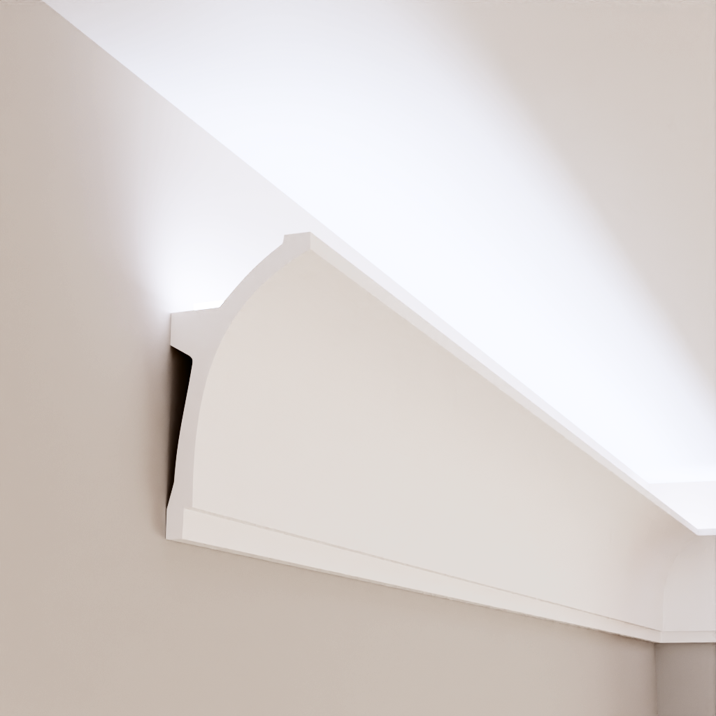 Карниз полиуретановый Tesori KF 704 для LED освещения 100x50x2000 мм (25398698) Карниз полиуретановый Tesori KF 704 для LED освещения 100x50x2000 мм (25398698)