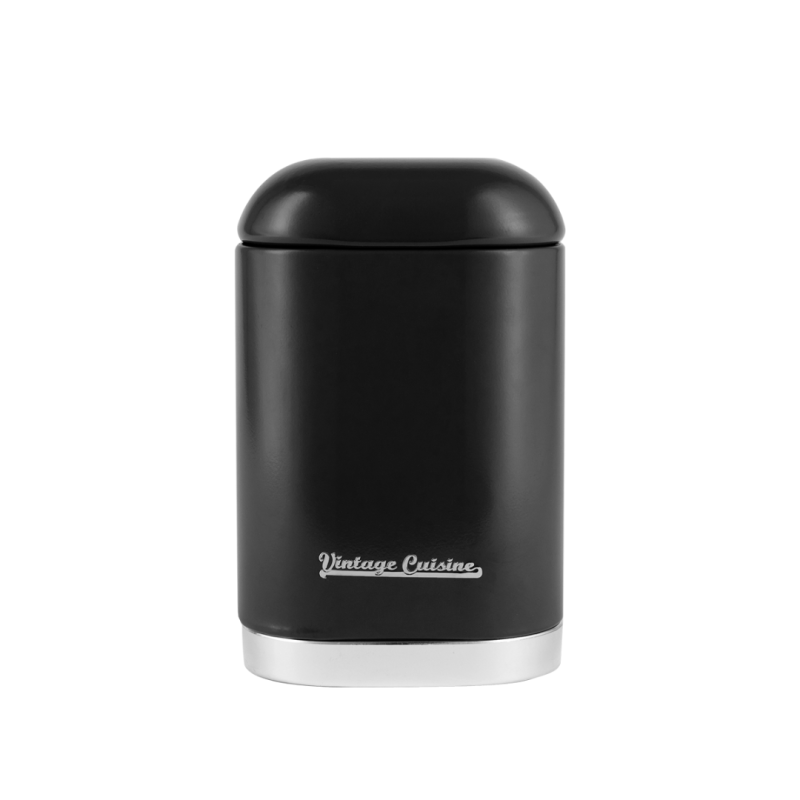 Кухонний контейнер зі сталі Vintage Cuisine для сипучих продуктів 1,5 л Чорний Кухонний контейнер зі сталі Vintage Cuisine для сипучих продуктів 1,5 л Чорний