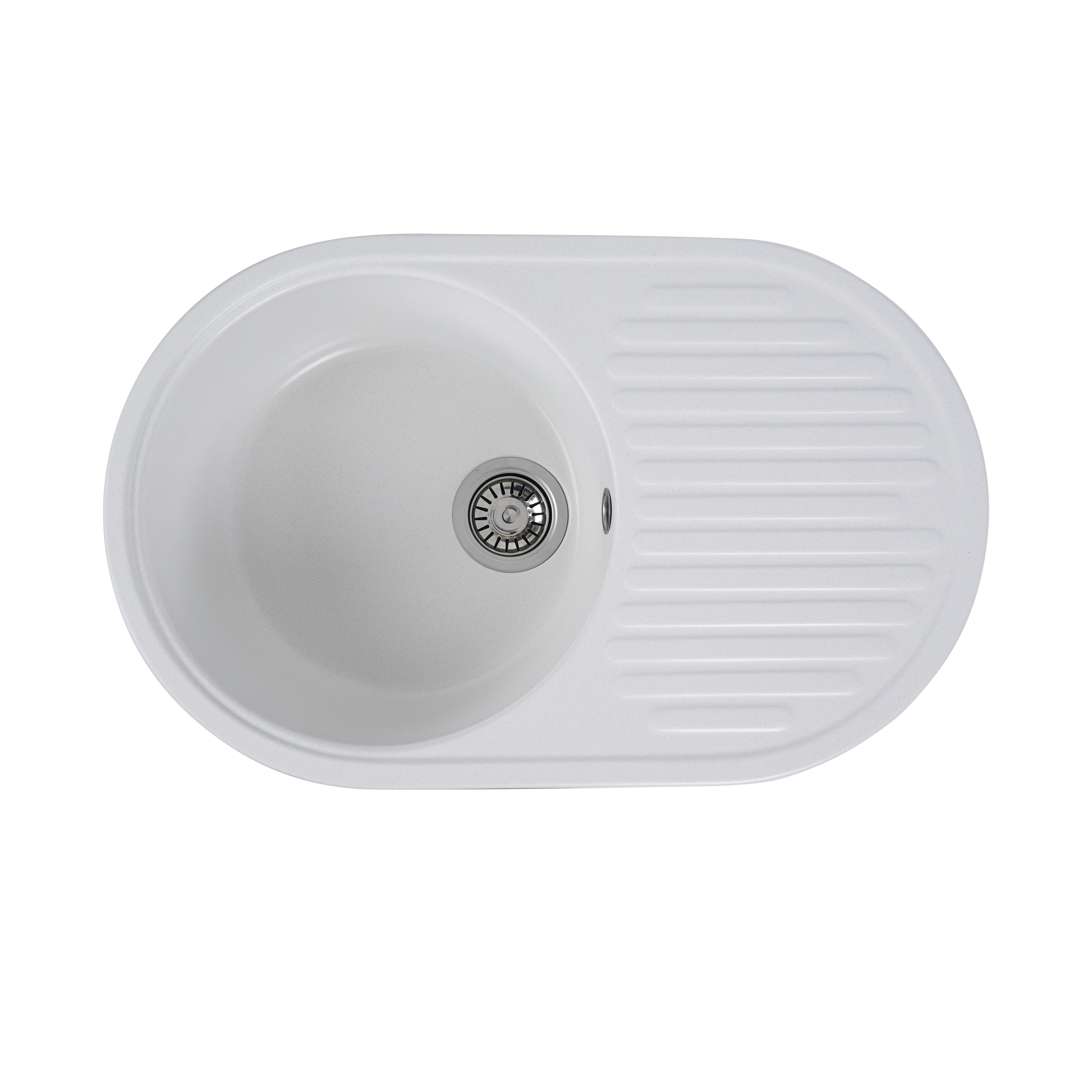 Гранитная мойка для кухни Platinum 7346 ASTORIA глянец Белый Гранитная мойка для кухни Platinum 7346 ASTORIA глянец Белый