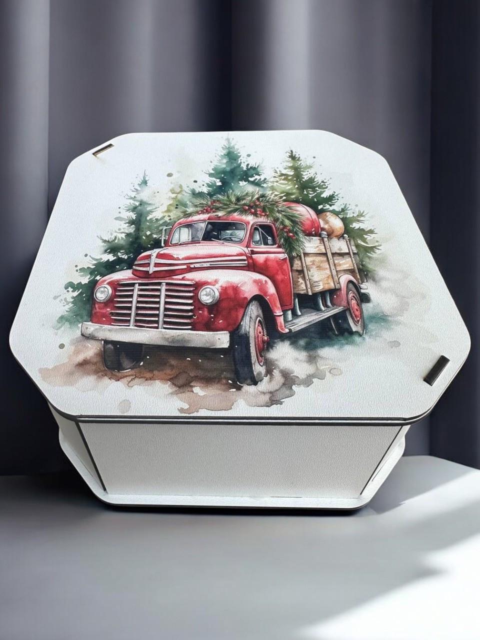 Подарочная коробка квадратная №4 ХДФ 29x29x10 см (2430501522)