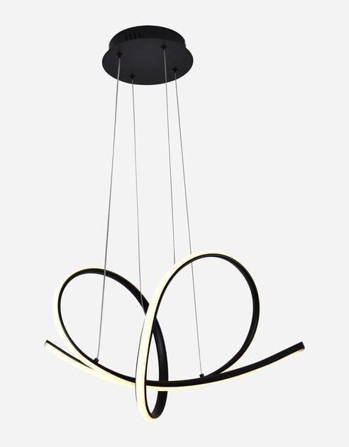 Люстра подвесная светодиодная Sirius LCD3063 BK 54W с загнутыми рассеивателями 3000-6500К IP20 Черный (00000138986)