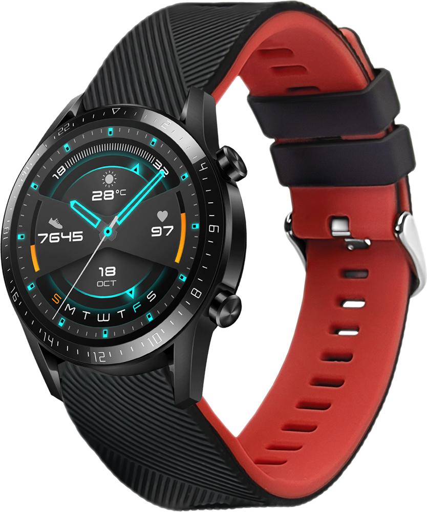 Ремешок Luminic для Huawei Watch GT 2 46 мм Black/Red (26662-44)