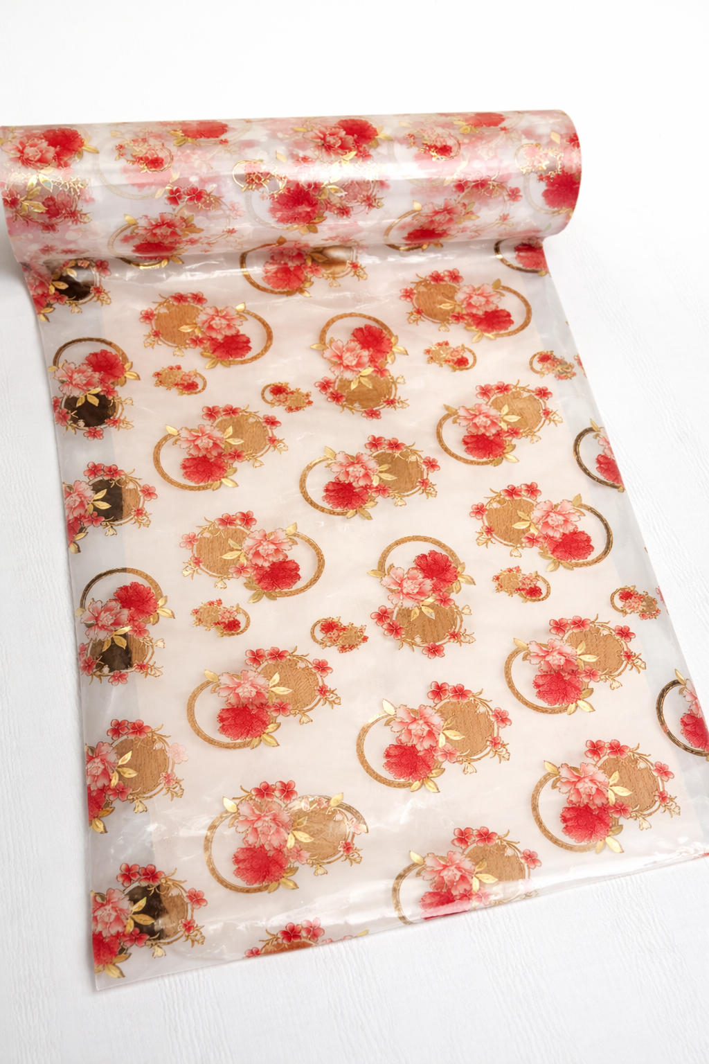 Покриття захисне для столу Prestige Royal Floral Gold з лазерним декором ПВХ 60x100 см Прозорий (085A)