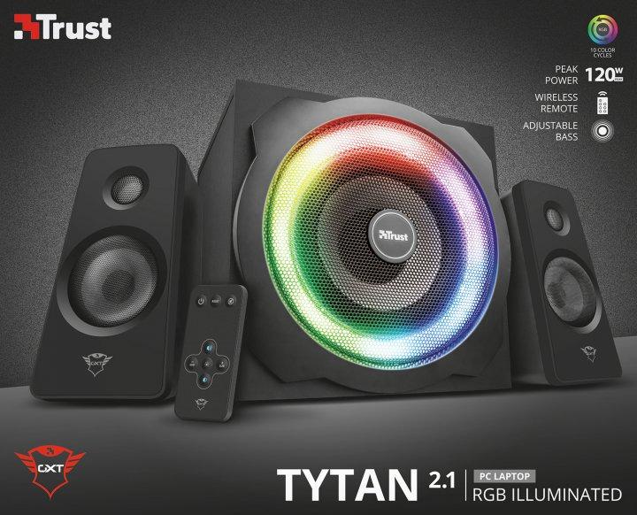 Акустична система Trust GXT 629 Tytan 2.1 з RGB-підсвічуванням Чорний (22944) - фото 6