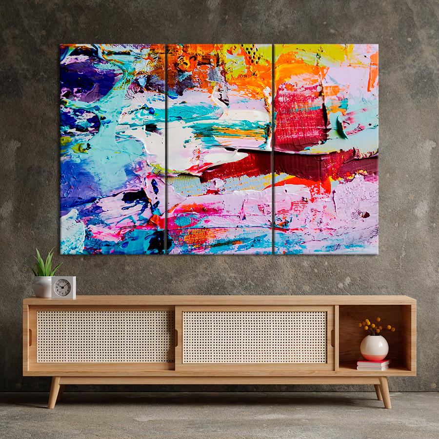 Картина Абстрактна живописна палітра 78x48 см (A928-3)