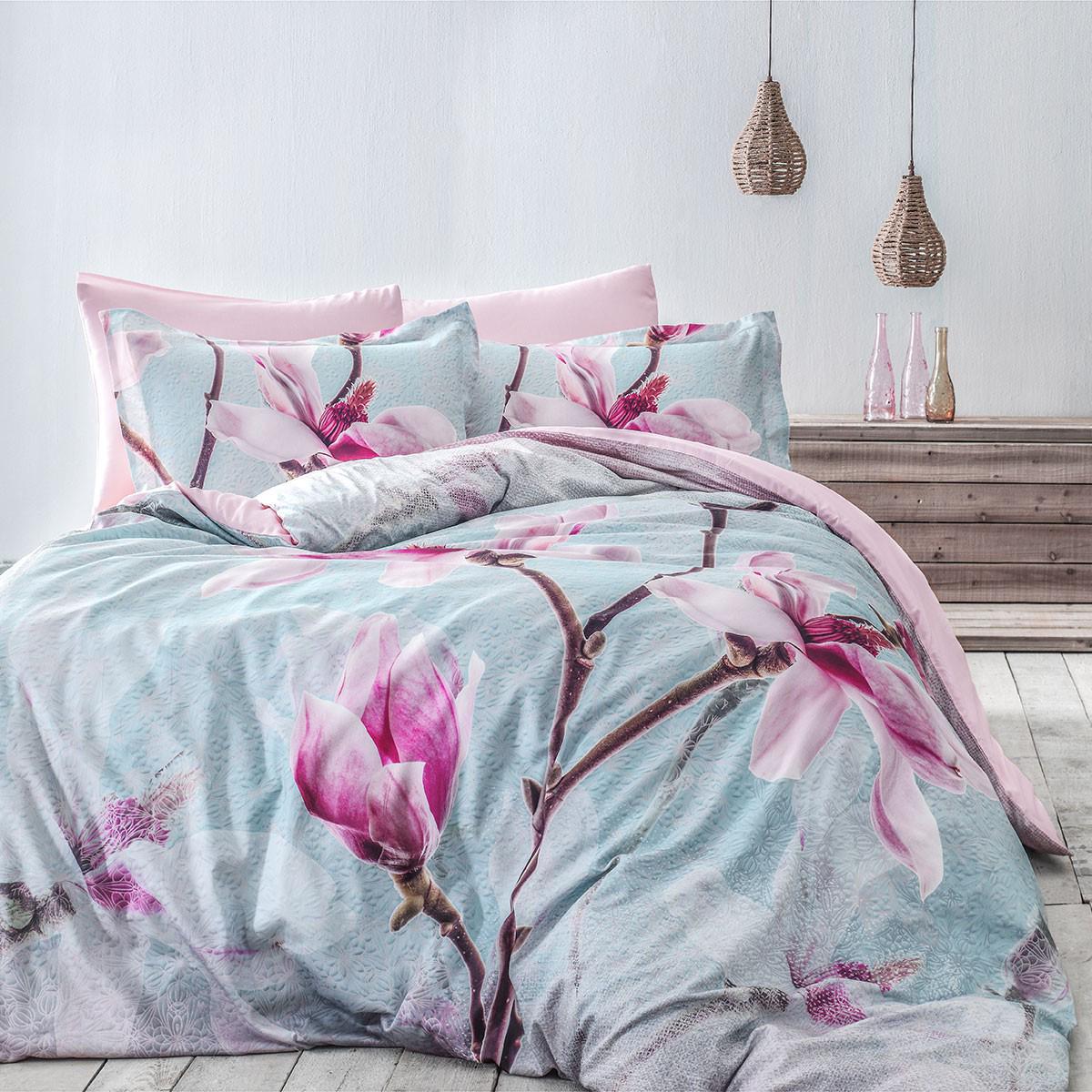 Постельное белье Tivolyo Home Orchidea Делюкс сатин евро 200x220 см Pink (2000022264029)
