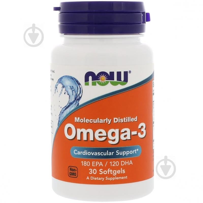 Риб'ячий жир Now Foods Omega-3 1000 мг 30 гелевих капсул (NF1649)