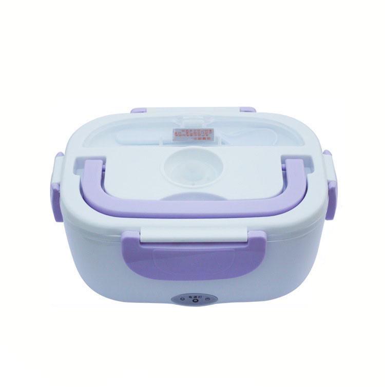 Ланч-бокс SUNROZ с подогревом от сети 110 / 220В 1,05 л Белый-Фиелетовый (SUN1196)