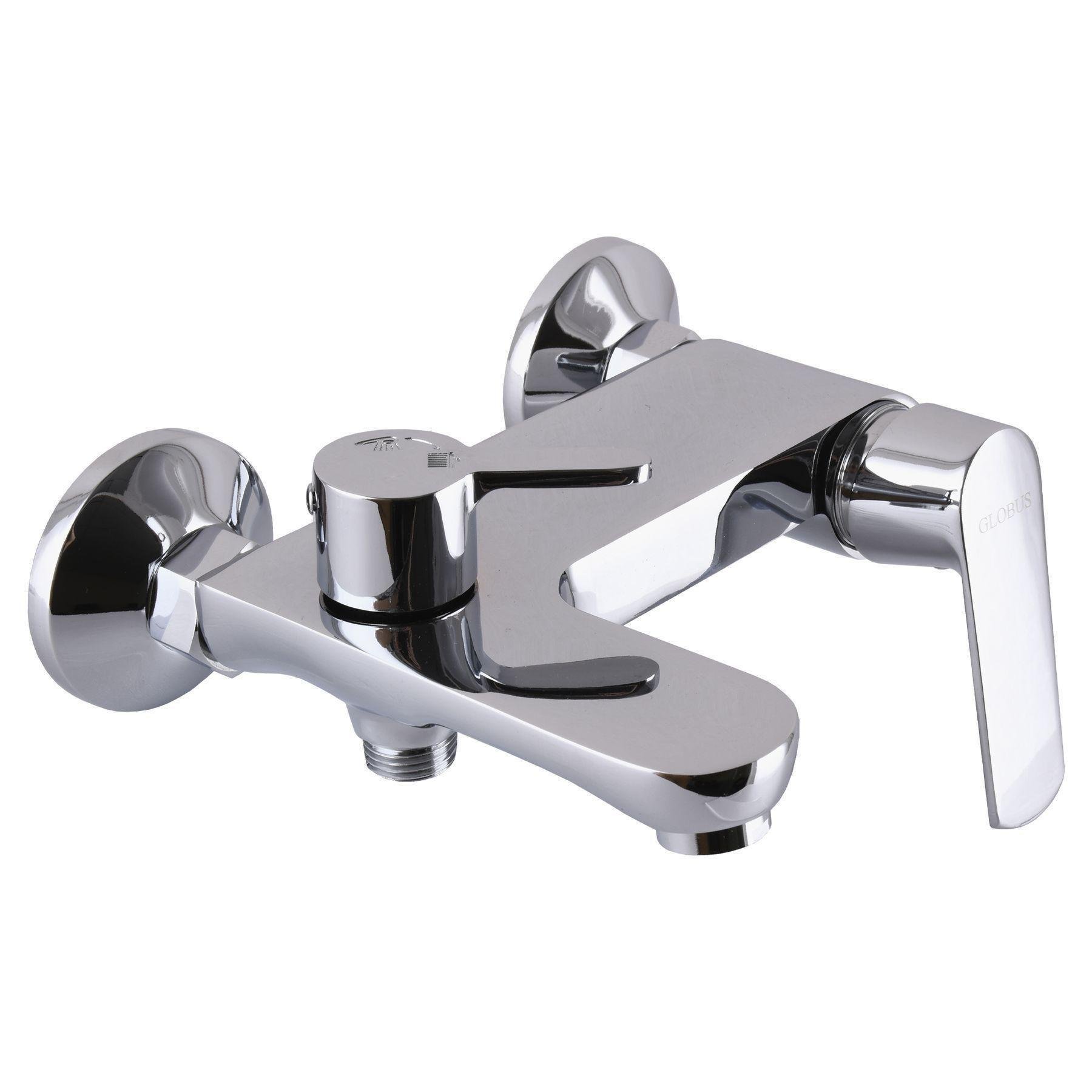 Смеситель для ванны GLux Laguna с душевым комплектом GLA-0102N Хром (19195)