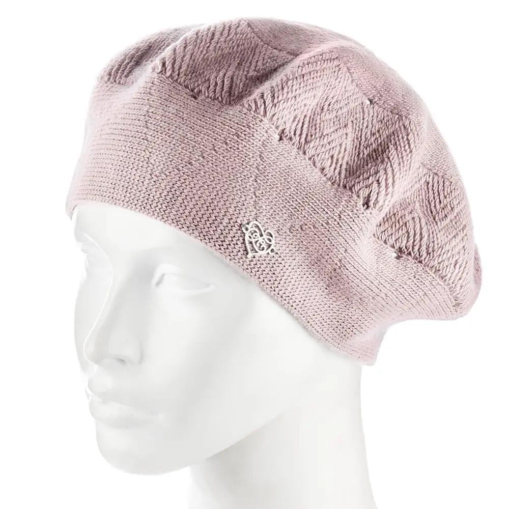 Берет женский Zolly ZH252 шерстяной двойной Пудровый (154105)