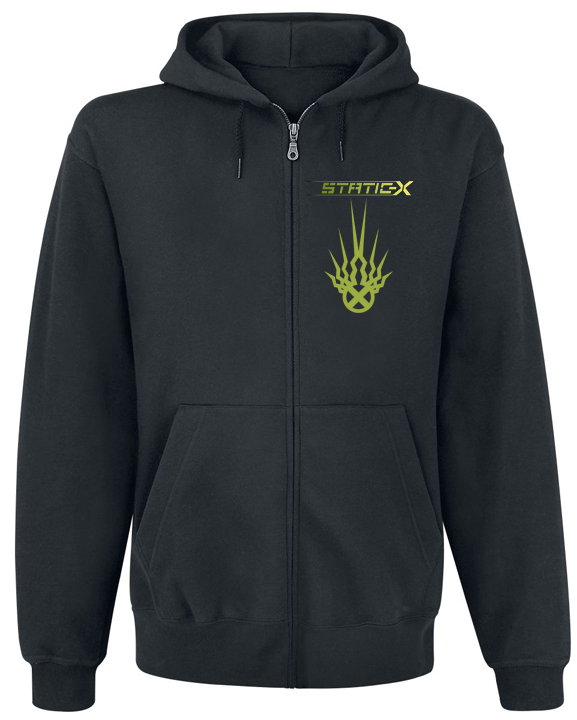 Толстовка з блискавкою "Static-X" Green Logo L Чорний (27382) Толстовка з блискавкою "Static-X" Green Logo L Чорний (27382)