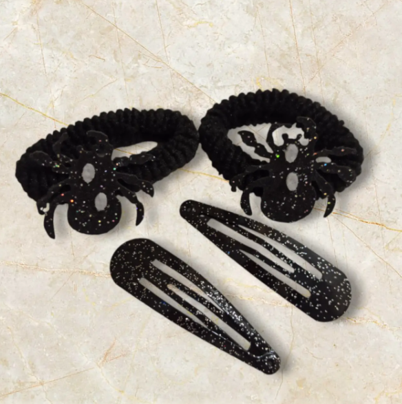 Заколки на Хелловін з резинками Павуки One size Чорний (703079) - фото 2 Заколки на Хелловін з резинками Павуки One size Чорний (703079) - фото 2