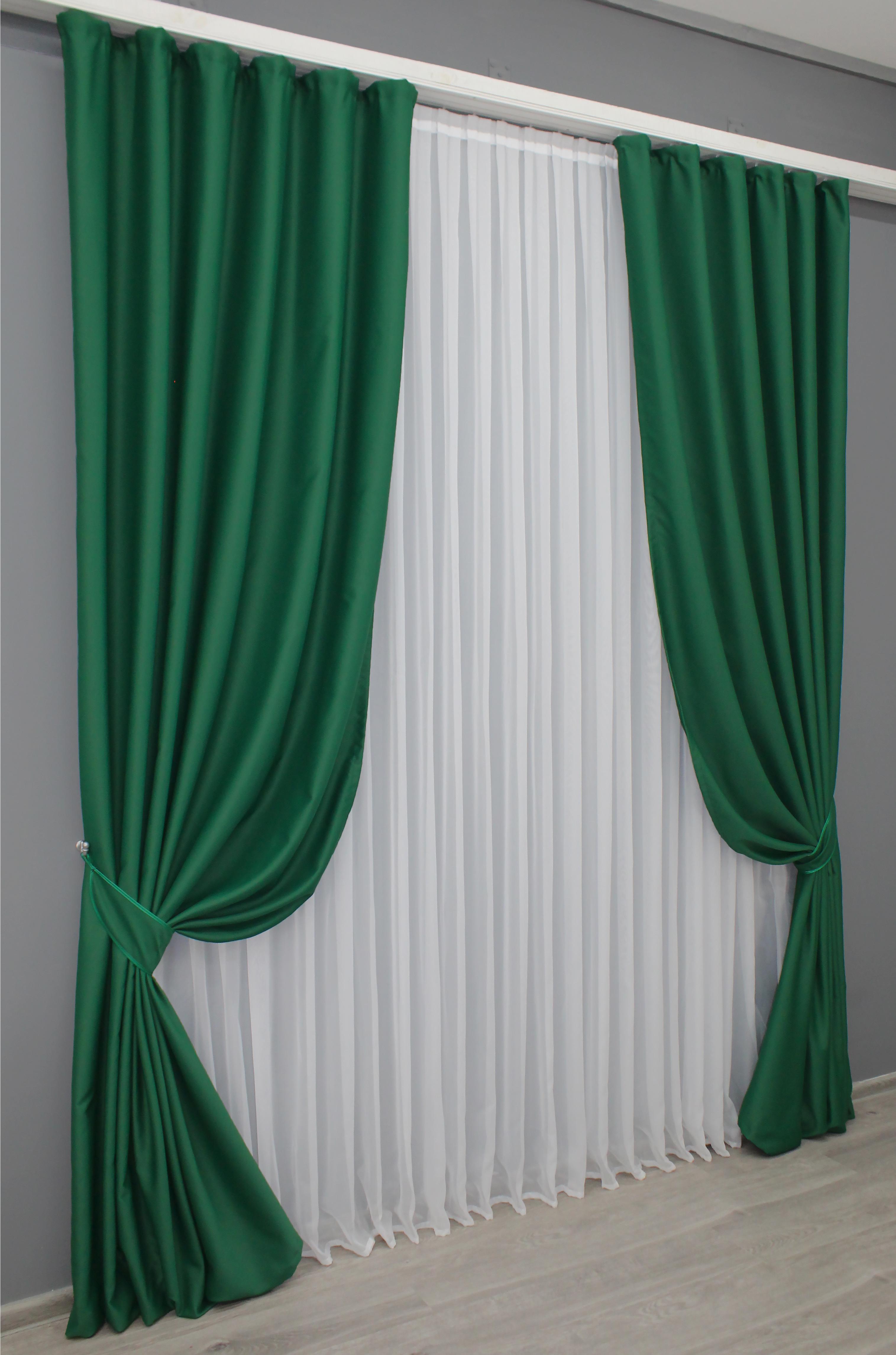 Комплект штор VR-Textil Midnight № 1398ш блекаут 100х290 см 2 шт. Зелений (31-787) - фото 2 Комплект штор VR-Textil Midnight № 1398ш блекаут 100х290 см 2 шт. Зелений (31-787) - фото 2