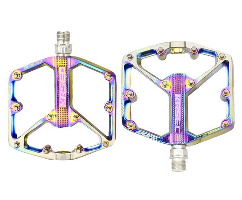 Педали алюминиевые с шипами KRSEC S-100 AM/DH/Enduro/Trail Oil-Silk Разноцветный (2296600010)