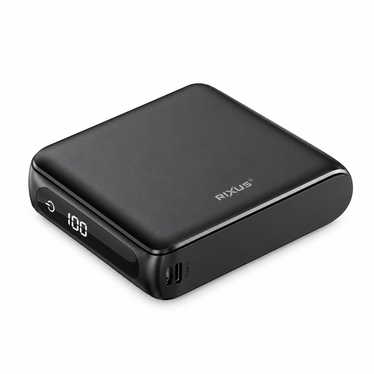 Повербанк Rixus RXPB02B 20000 mAh 22.5W с USB-C и дисплеем Black