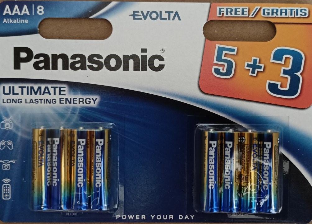 Батарейка PANASONIC LR03/AAA EVOLTA ULTIMATE LONGEST LASTING 8 шт.