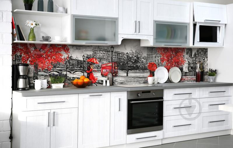 Скинали на кухню Zatarga «Любовь на улице Лондона» 650х2500 мм виниловая 3Д наклейка кухонный фартук Скинали на кухню Zatarga «Любовь на улице Лондона» 650х2500 мм виниловая 3Д наклейка кухонный фартук