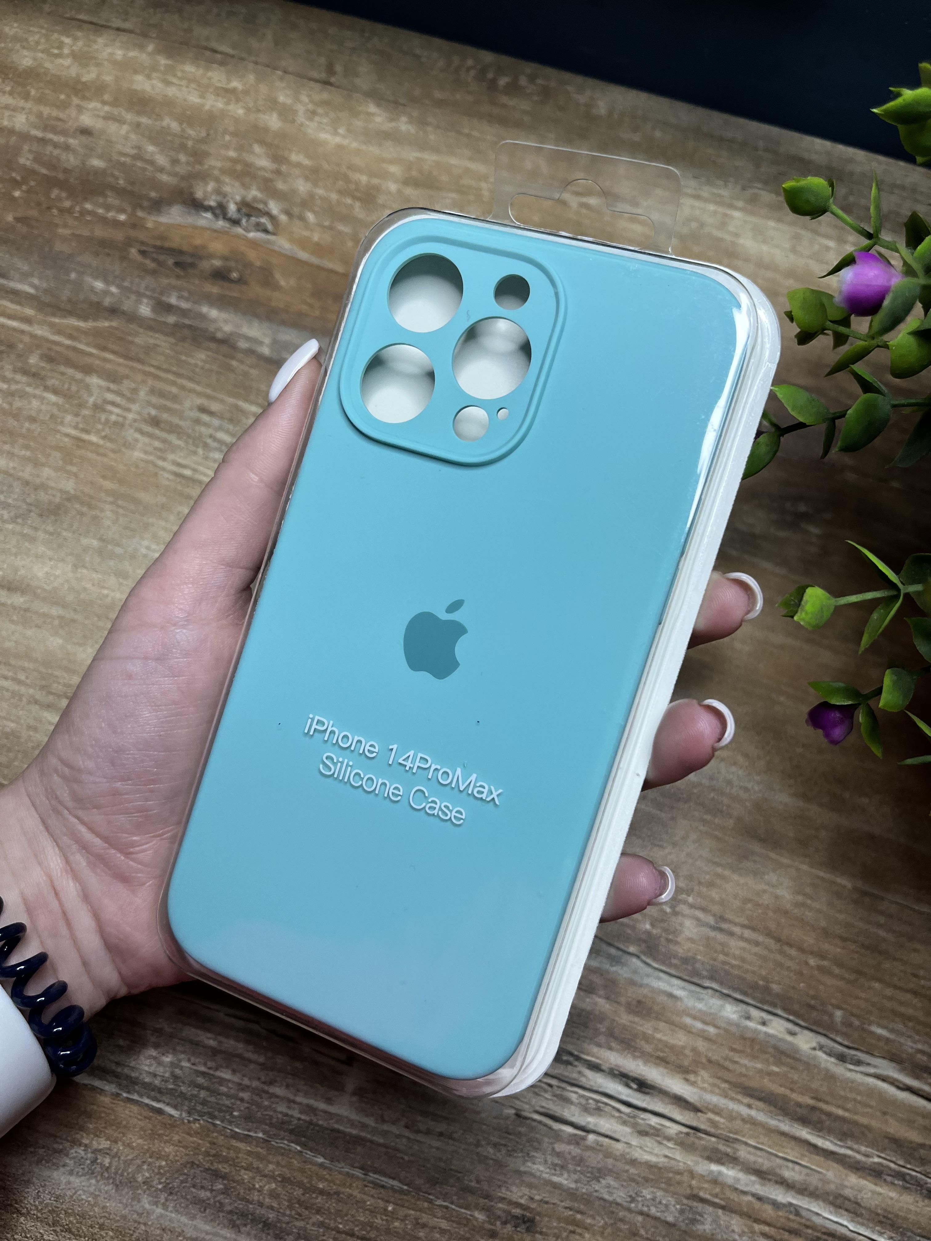 Чохол накладка на iPhone (Айфон) 14 Pro Max закритий низ та закрита камера silicone case full camera на apple