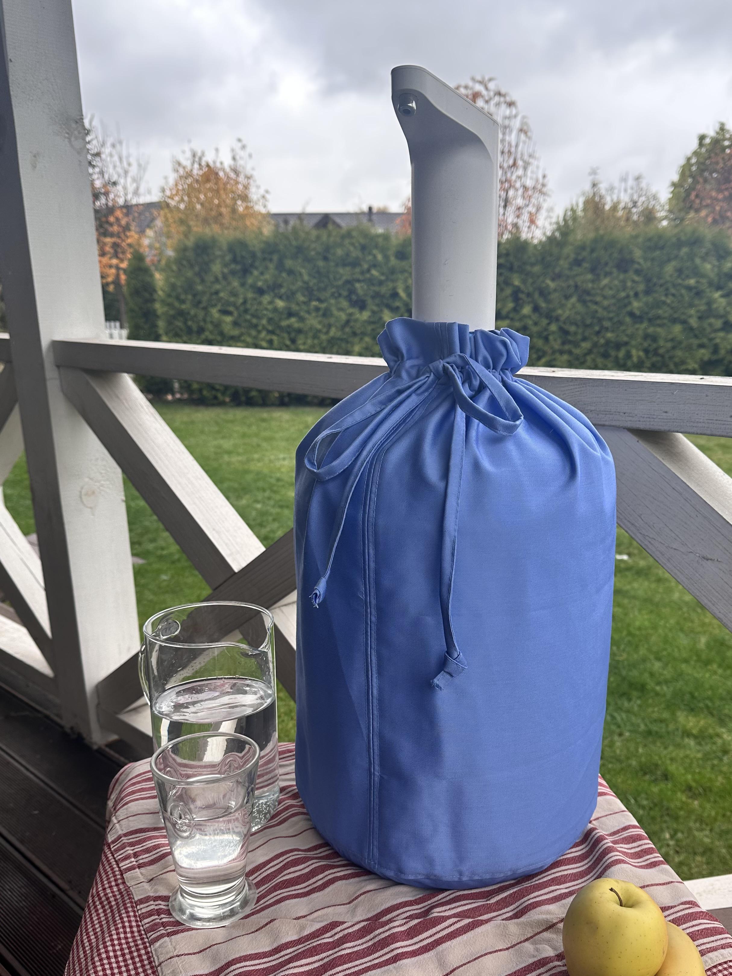 Чохол текстильний котоновий однотонний на пластиковий бутль 19 л Блакитний Чохол текстильний котоновий однотонний на пластиковий бутль 19 л Блакитний