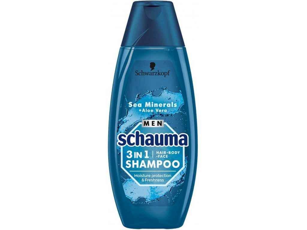Шампунь Schauma для мужчин Men 3в1 Морские минералы и алоэ вера 400 мл (777343)