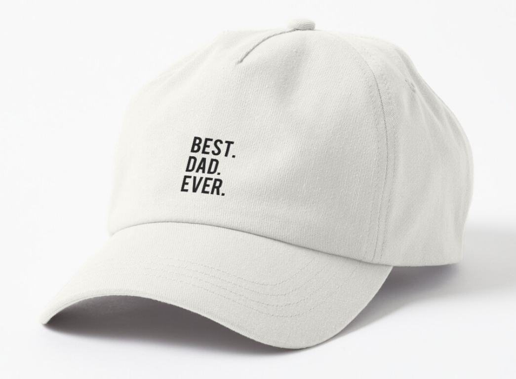 Кепка унисекс Malfini с принтом "Best Dad Ever" Белый (ПАПА1К2)