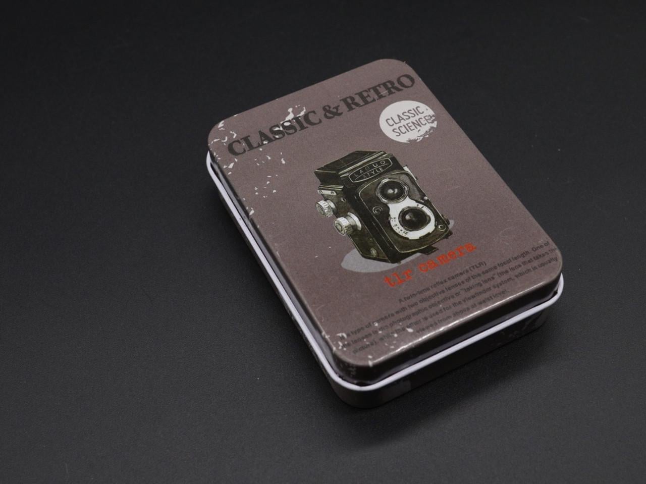 Коробка подарочная металлическая Classic&Retro 9х7х2 см Серый (1468617534)