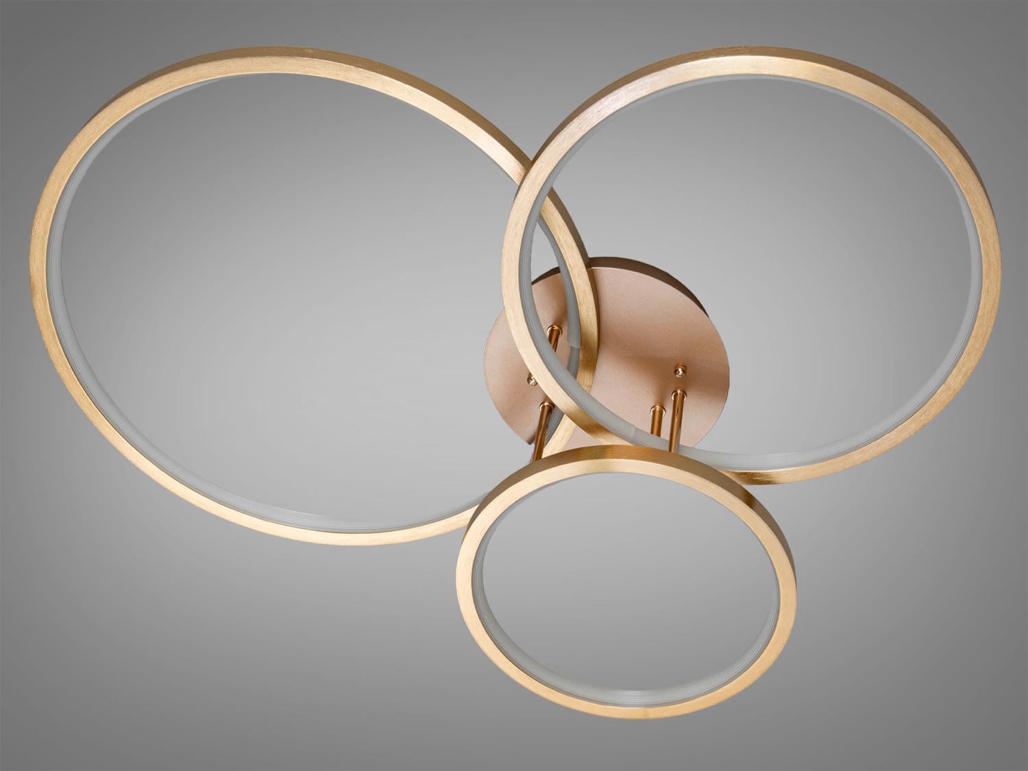 Люстра стельова LED/пульт димер/85W Золотий (2556G dimmer)