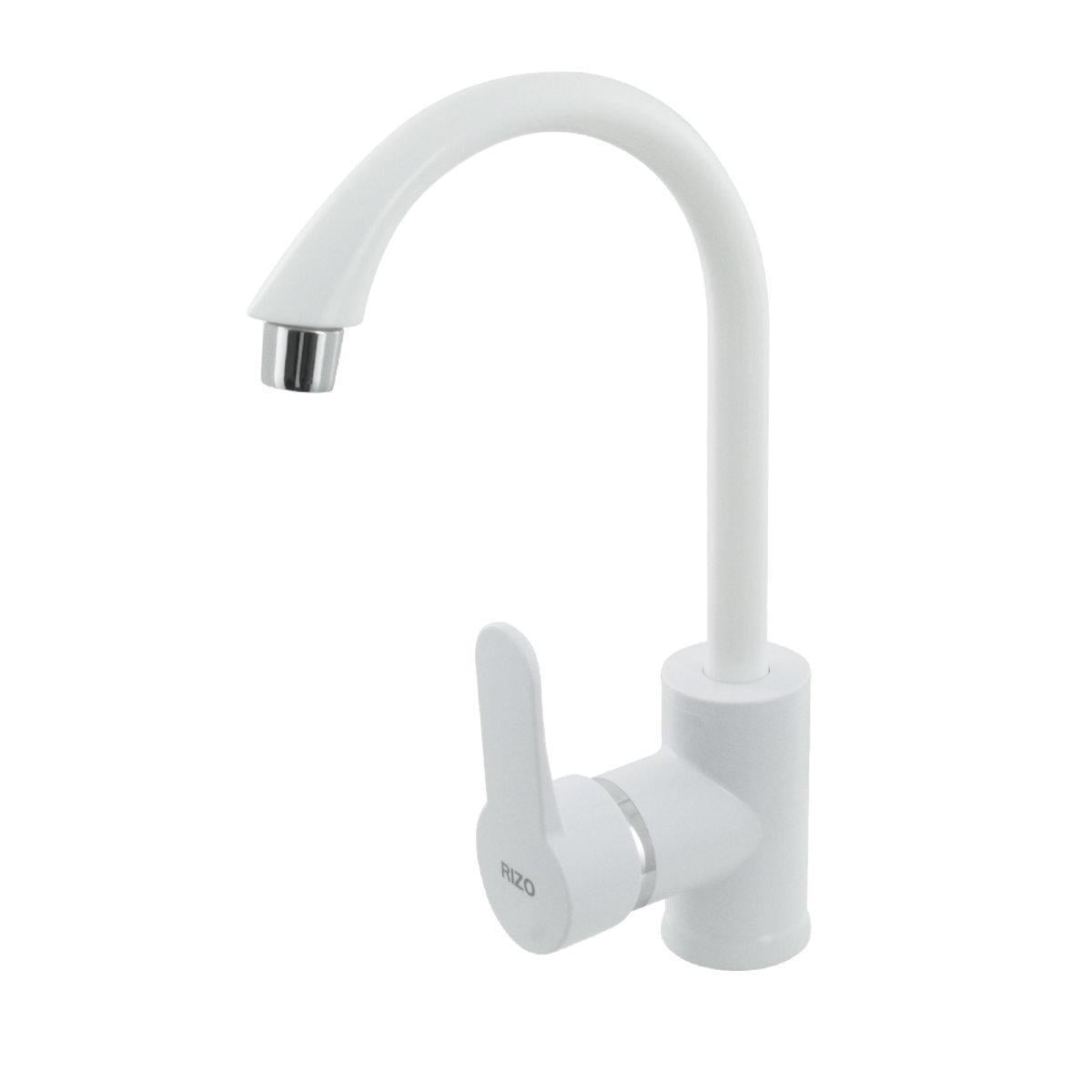 Смеситель кухонный для мойки RIZO RP44W Белый (SW-81951)