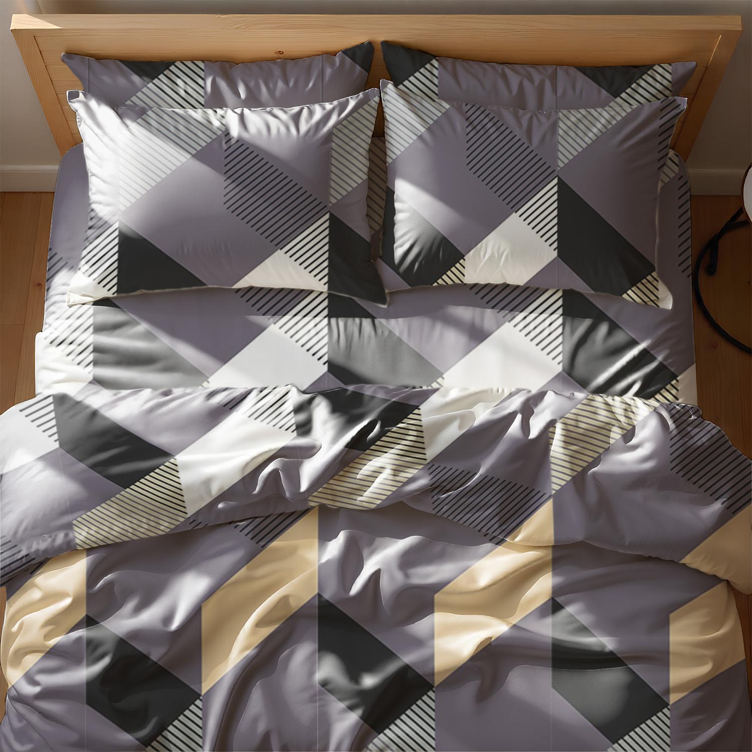 Комплект постельного белья Zastelli Geometric бязь семейный 2х145х210 см Разноцветный