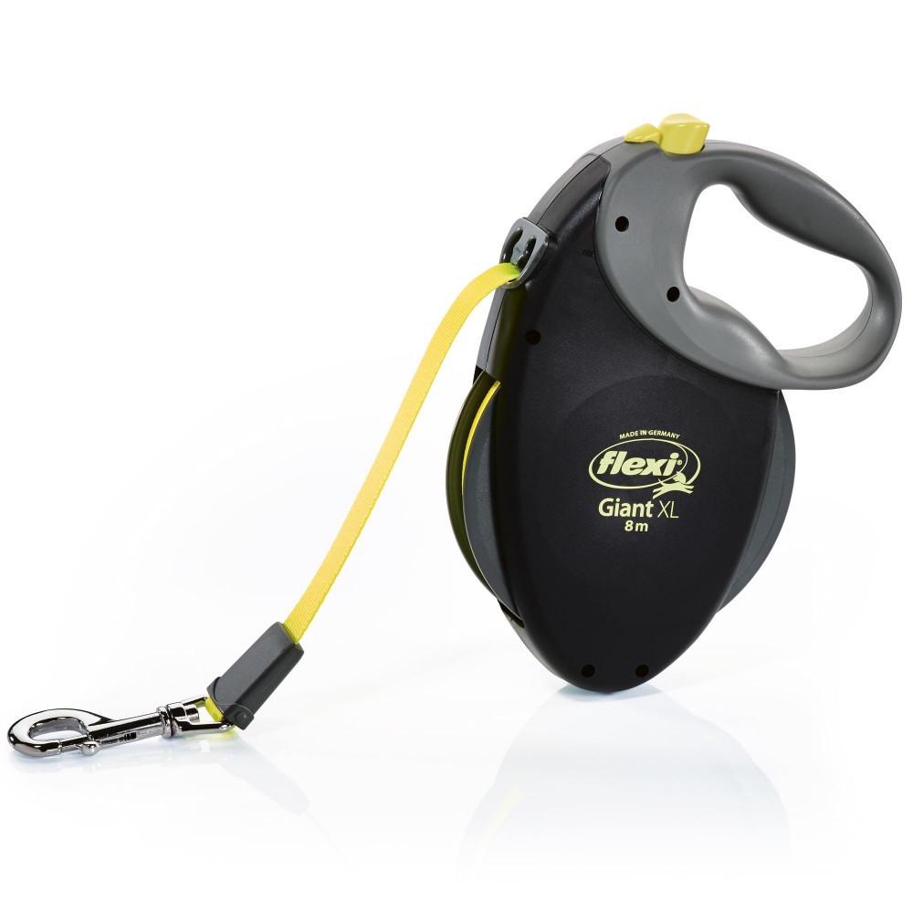 Поводок-рулетка Flexi Neon Giant для собак от 50 кг с лентой XL 8 м Черный (1789922931)