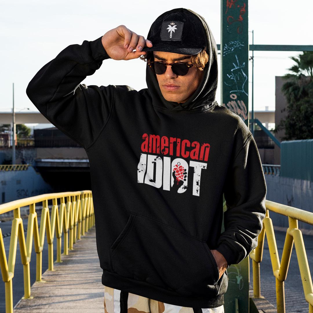 Худи флисовый унисекс Green Day American Idiot XL Черный (32698487)