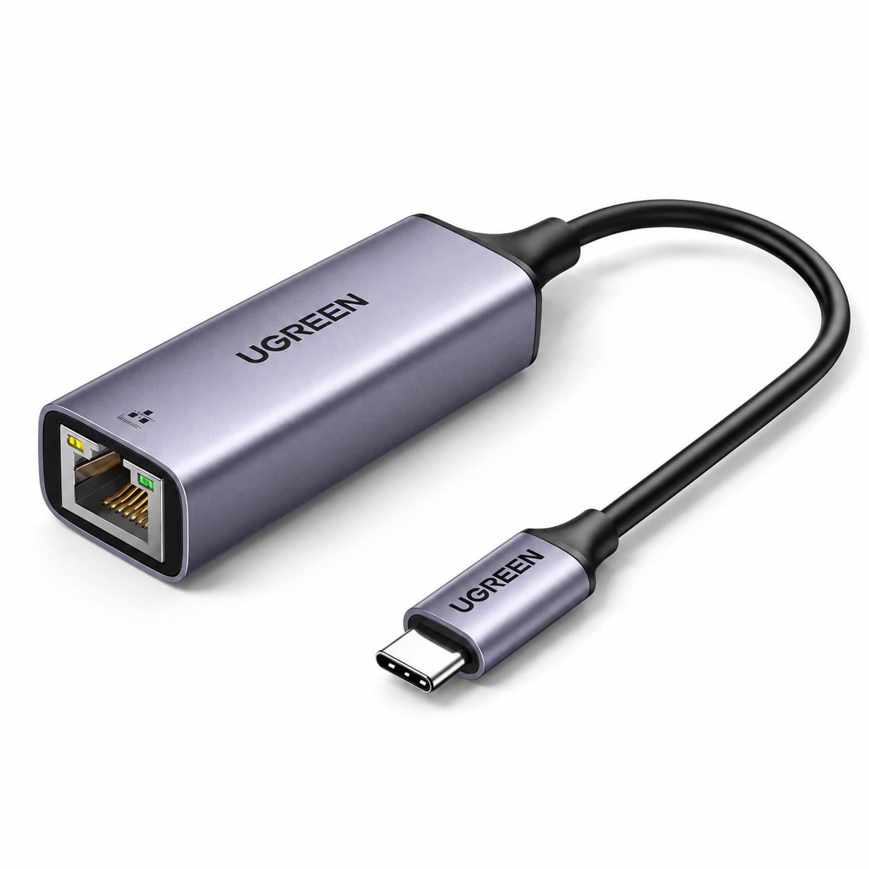 Сетевой адаптер UGREEN CM199 AX88179B 10 см USB-C на RJ-45/USB 3.1 Gen 1 Космический серый (50737)