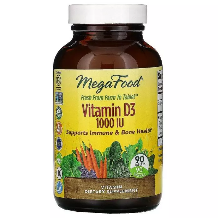 Витамин MegaFood D3 1000 IU Vitamin D3 90 таблеток (MGF10115)