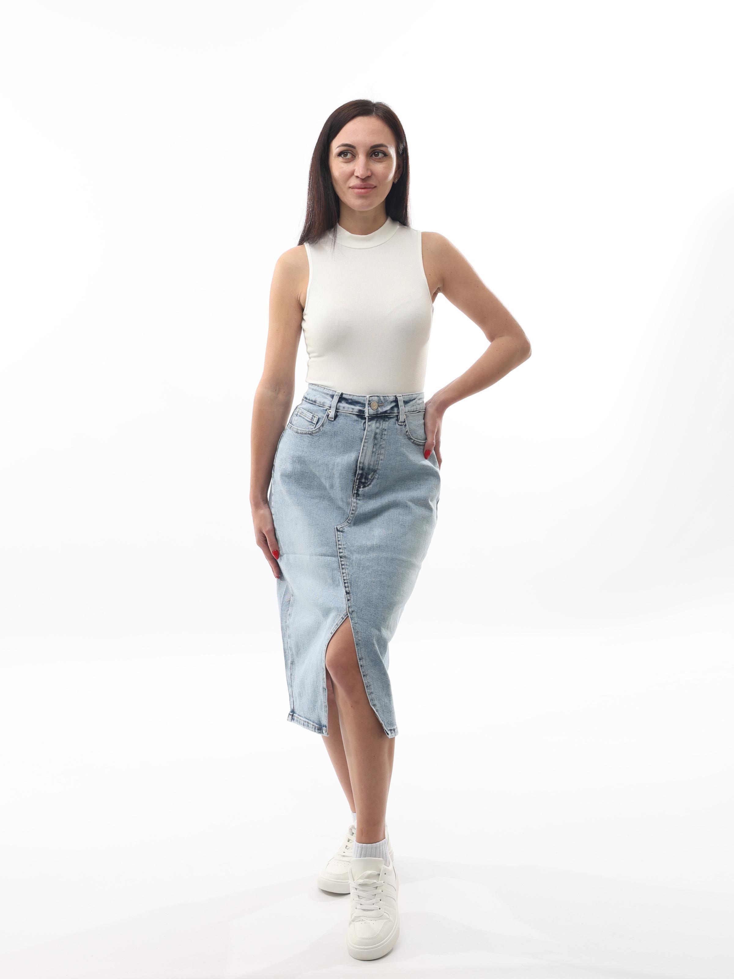 Спідниця джинсова жіноча RELUCKY р. 34 Блакитний (278015-34)