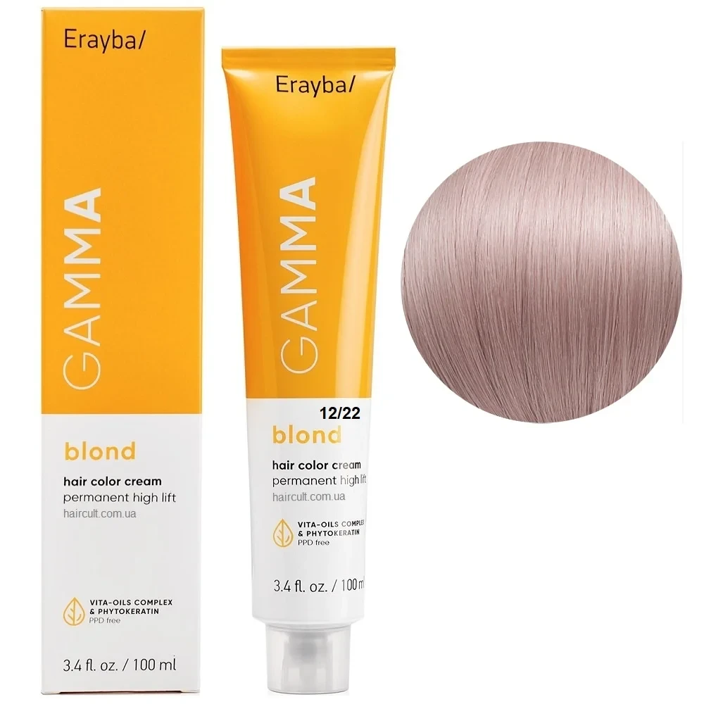 Краска для волос перманентная Erayba Gamma Color Cream 12/22 100 мл