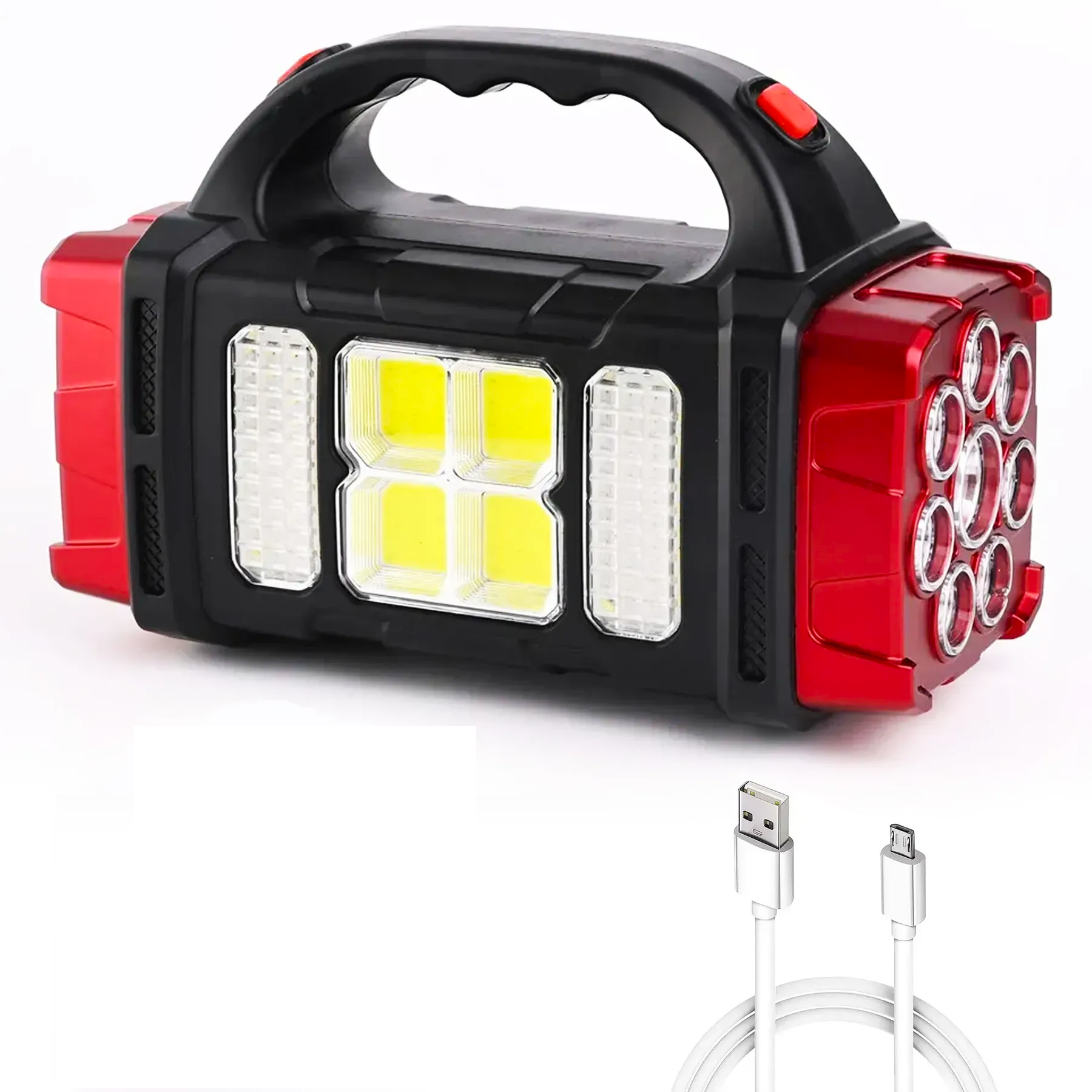 Ліхтар кемпінговий з сонячною панеллю та PowerBank Hurry Bolt HB-1678 2400 mAh USB Червоний (234568146)