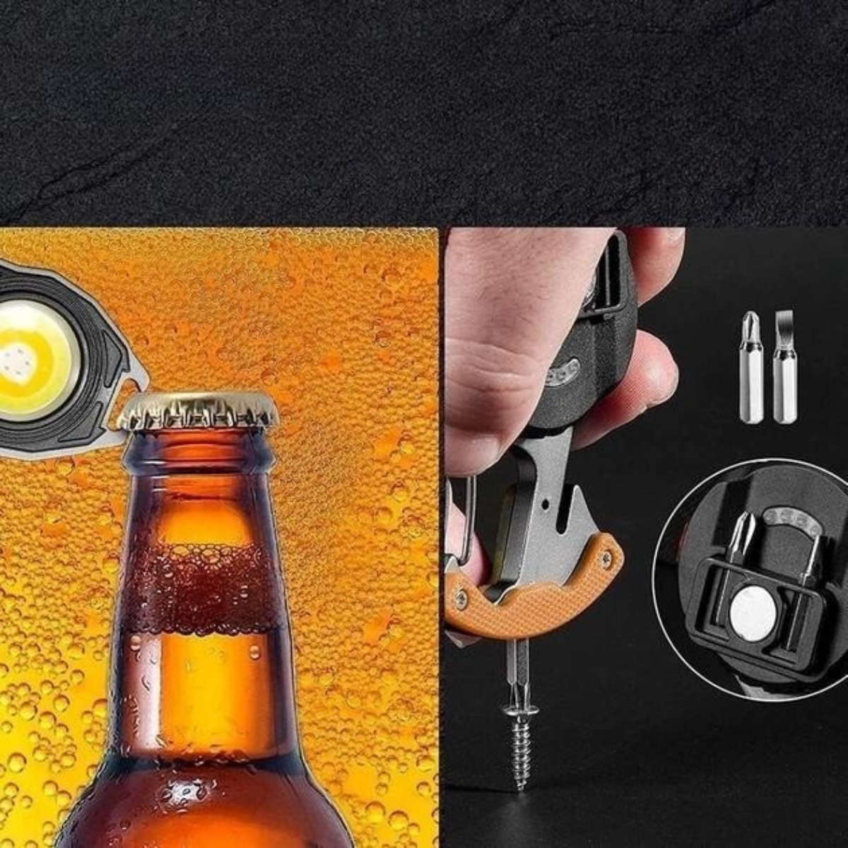 Фонарь на карабине 7в1 с магнитом/зажигалкой/открывалкой и отверткой аккумуляторный LED (HPD-4715) - фото 9 Фонарь на карабине 7в1 с магнитом/зажигалкой/открывалкой и отверткой аккумуляторный LED (HPD-4715) - фото 9