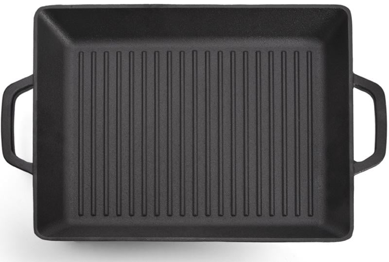 Сковорода-гриль Fissman Naestved чавунна 32,5х27х4 см з литими ручками (FN-4136) - фото 2 Сковорода-гриль Fissman Naestved чавунна 32,5х27х4 см з литими ручками (FN-4136) - фото 2