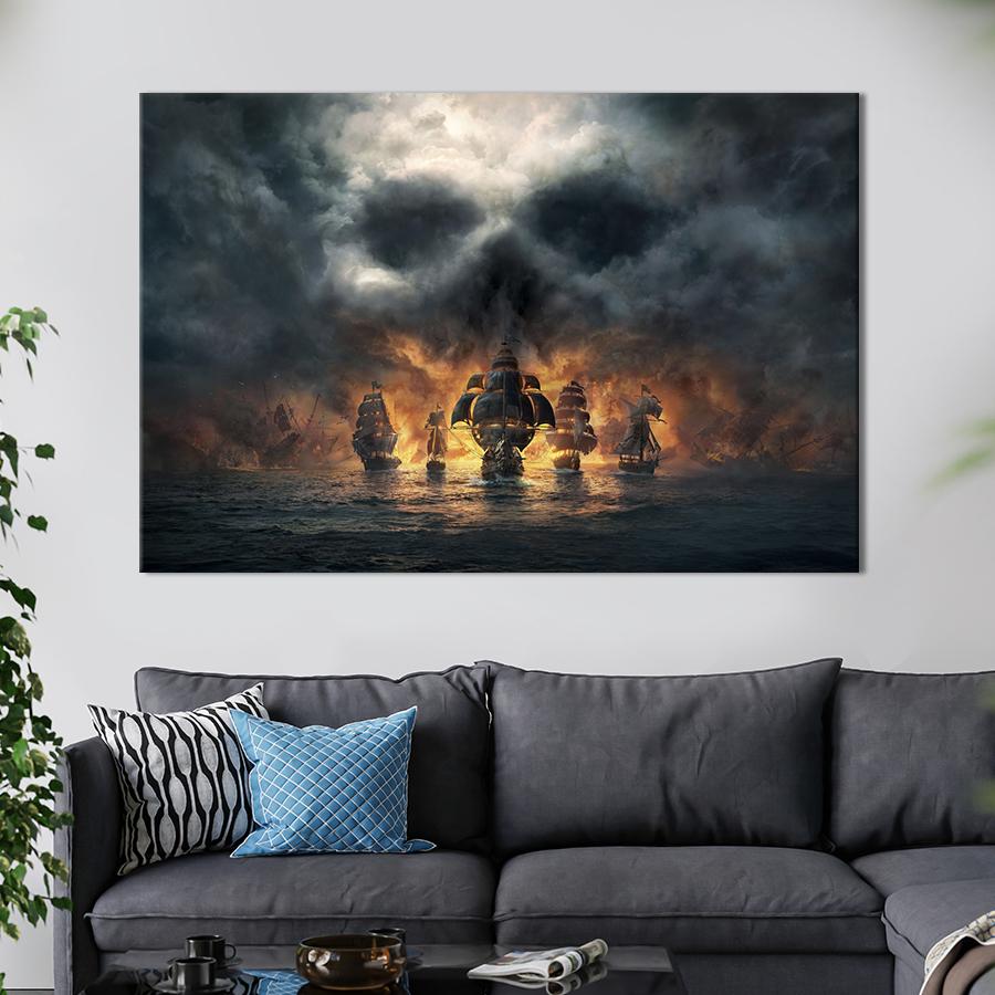 Картина на холсте Пиратский флот 75x50 см (1441-1)