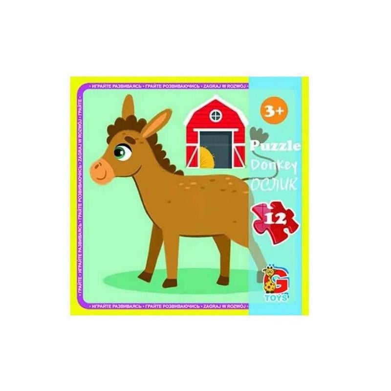 Пазлы детские картонные G-Toys Ферма 12 эл. (IP-177-P-773)