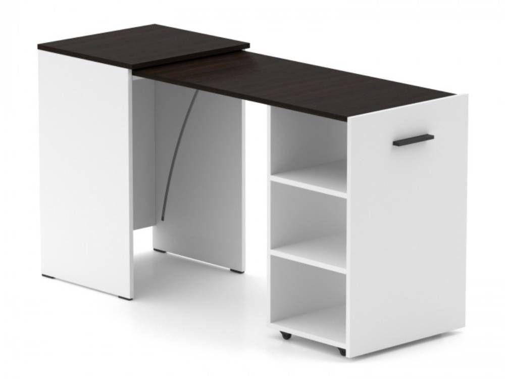 Стіл-трансформер Knap Hobana World 140х50х75 см Білий/венге темний (S201000120) - фото 1