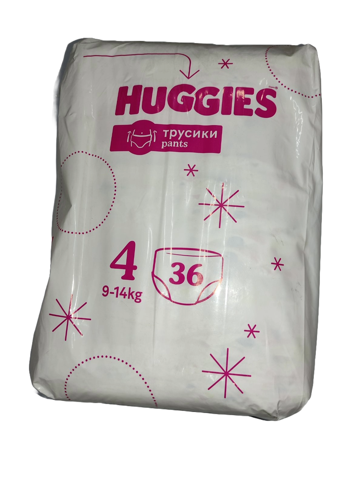 Підгузки Huggies Pants 4 від 9 до 15 кг GIRL 36 шт. (5029053564258)