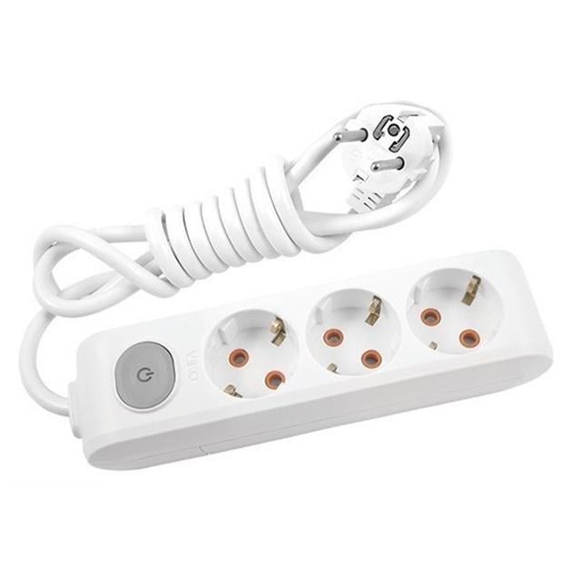 Удлинитель Panasonic X-tendia с заземлением 3 гнезд с защитными шторками 2 м Серый (28686758)