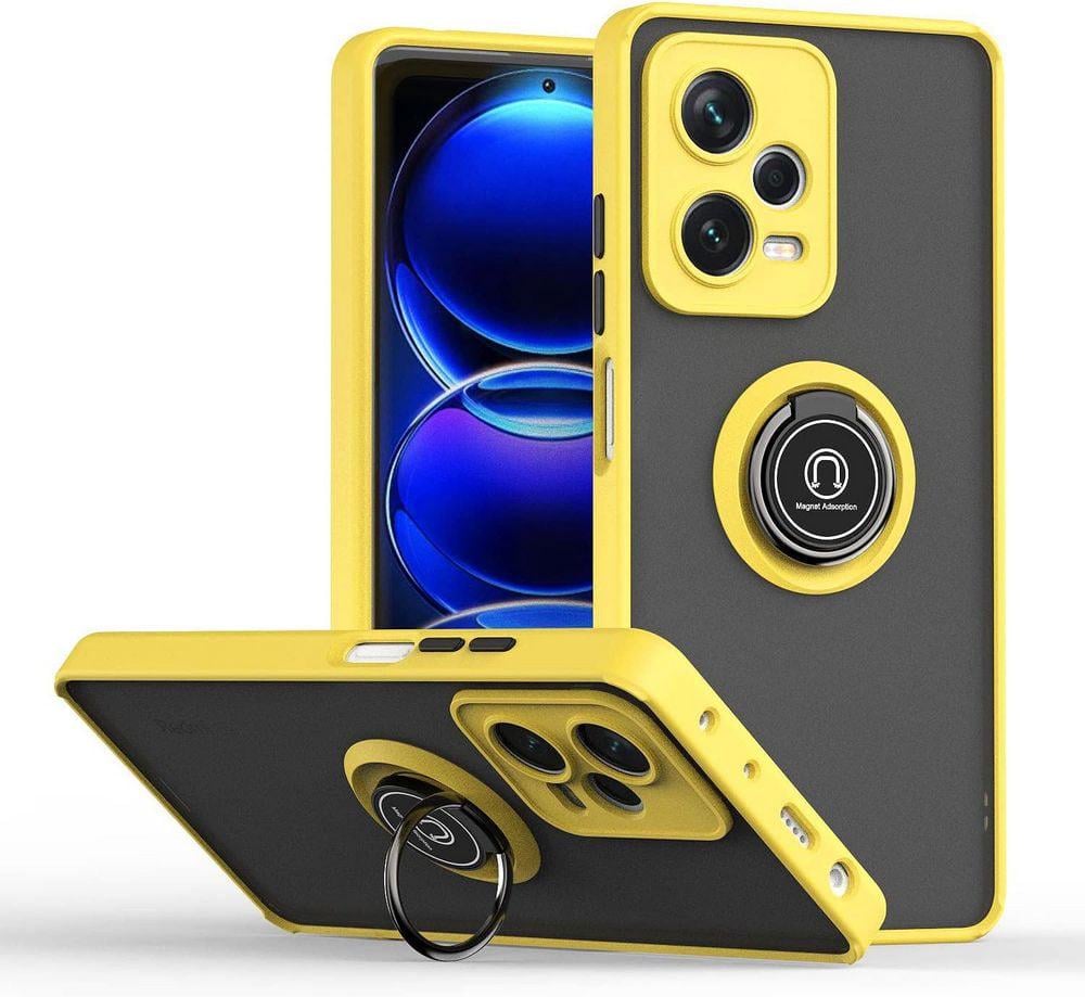 Защитный чехол MatteLuxe Xiaomi Redmi Note 12 Pro 5G (с кольцом) Yellow (38257-0A)