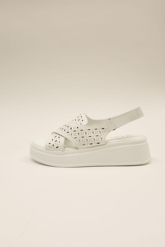 Босоножки женские ALLSY кожаные р. 37 Белый (195536)