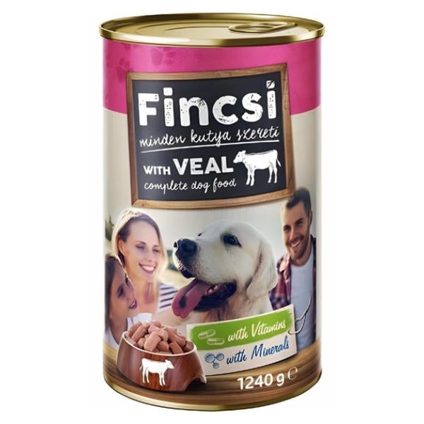 Консерва для собак Fincsi телятина 1240 г Рожевий (000024509)
