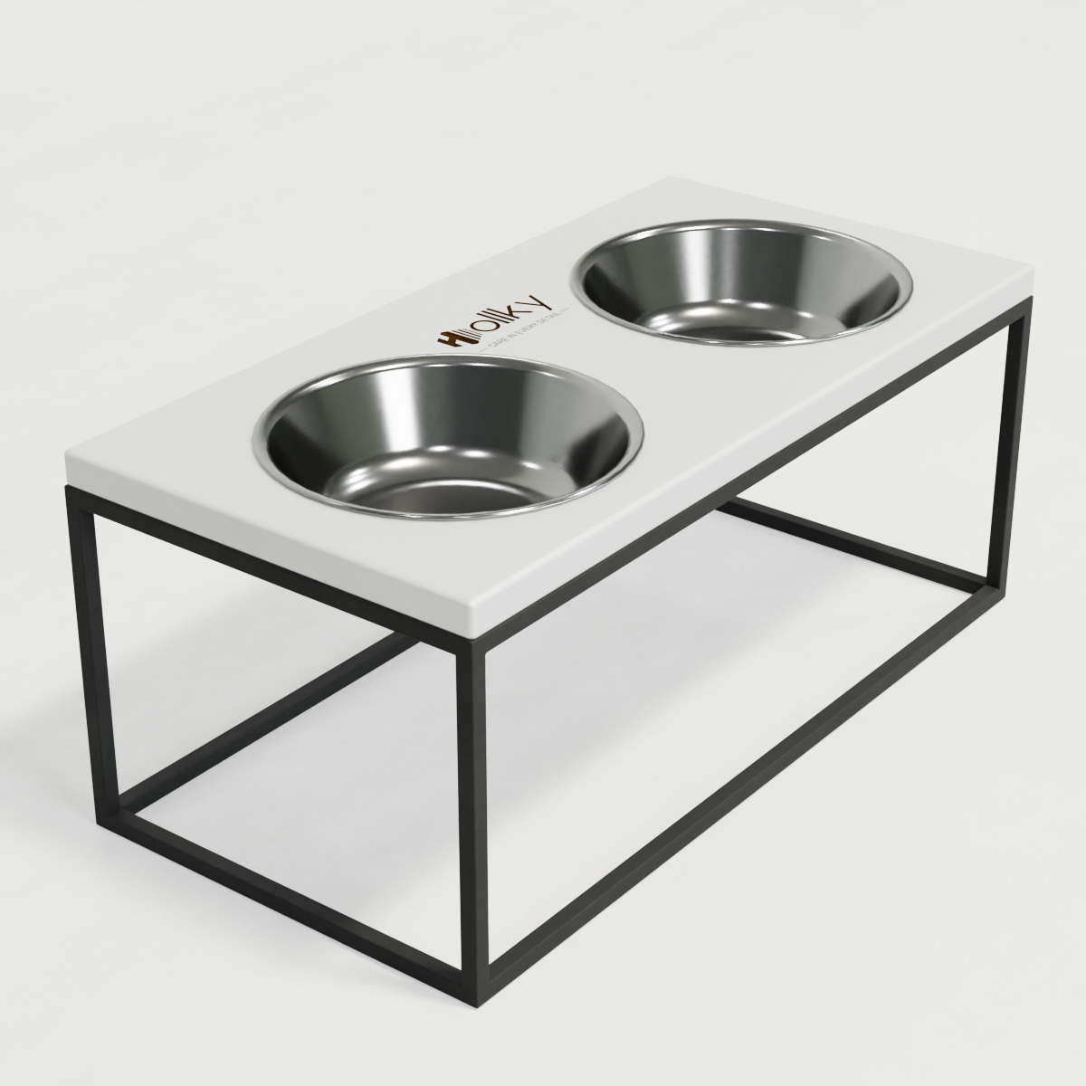 Миски на підставці для великих собак Hollky Base XL20 2х1,8 л (BXL20-522620-GRWH) - фото 5 Миски на підставці для великих собак Hollky Base XL20 2х1,8 л (BXL20-522620-GRWH) - фото 5