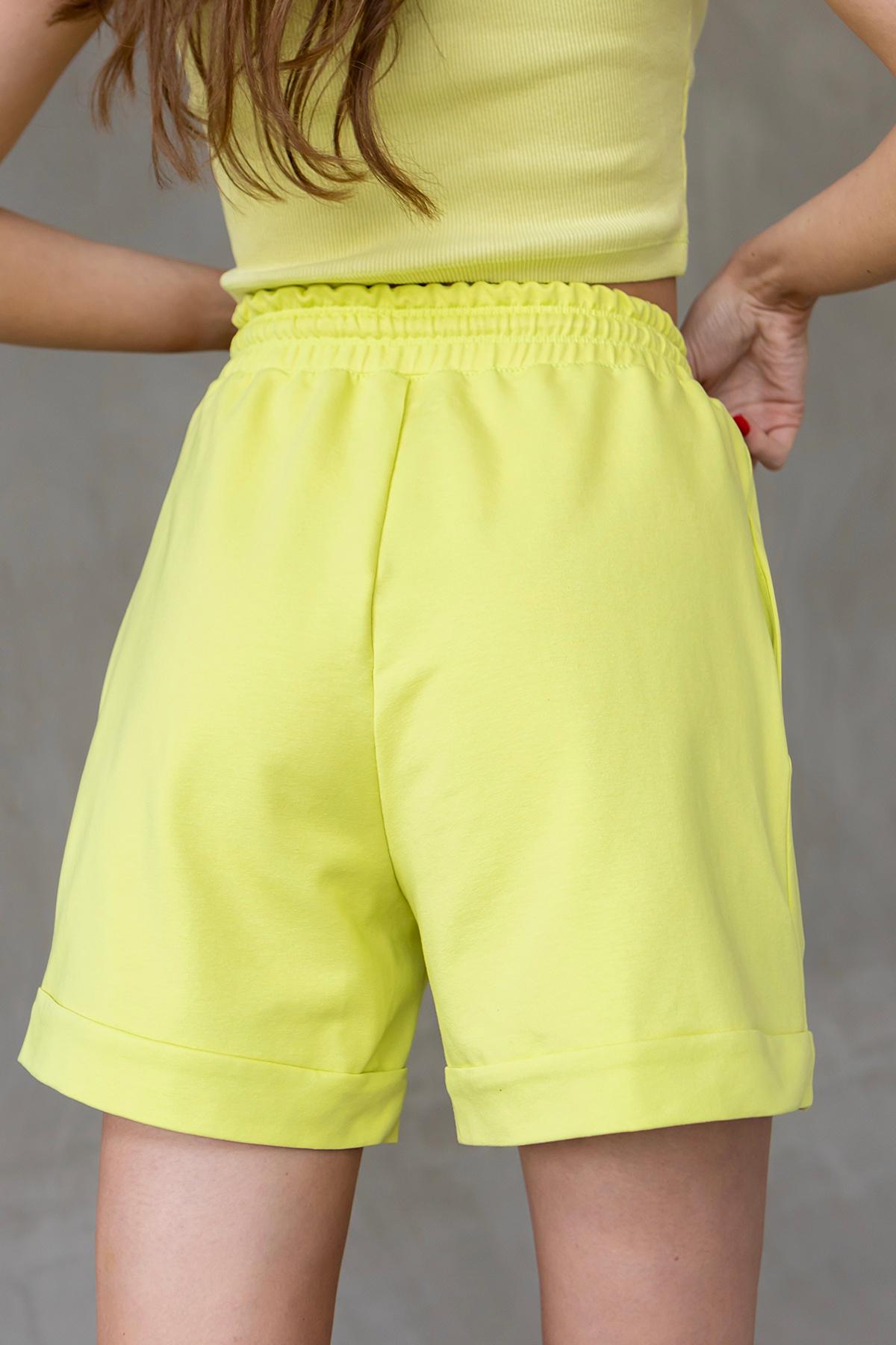 Шорти жіночі з манжетом TOTALFIT S Жовтий (H24-LD55-S) - фото 4 Шорти жіночі з манжетом TOTALFIT S Жовтий (H24-LD55-S) - фото 4