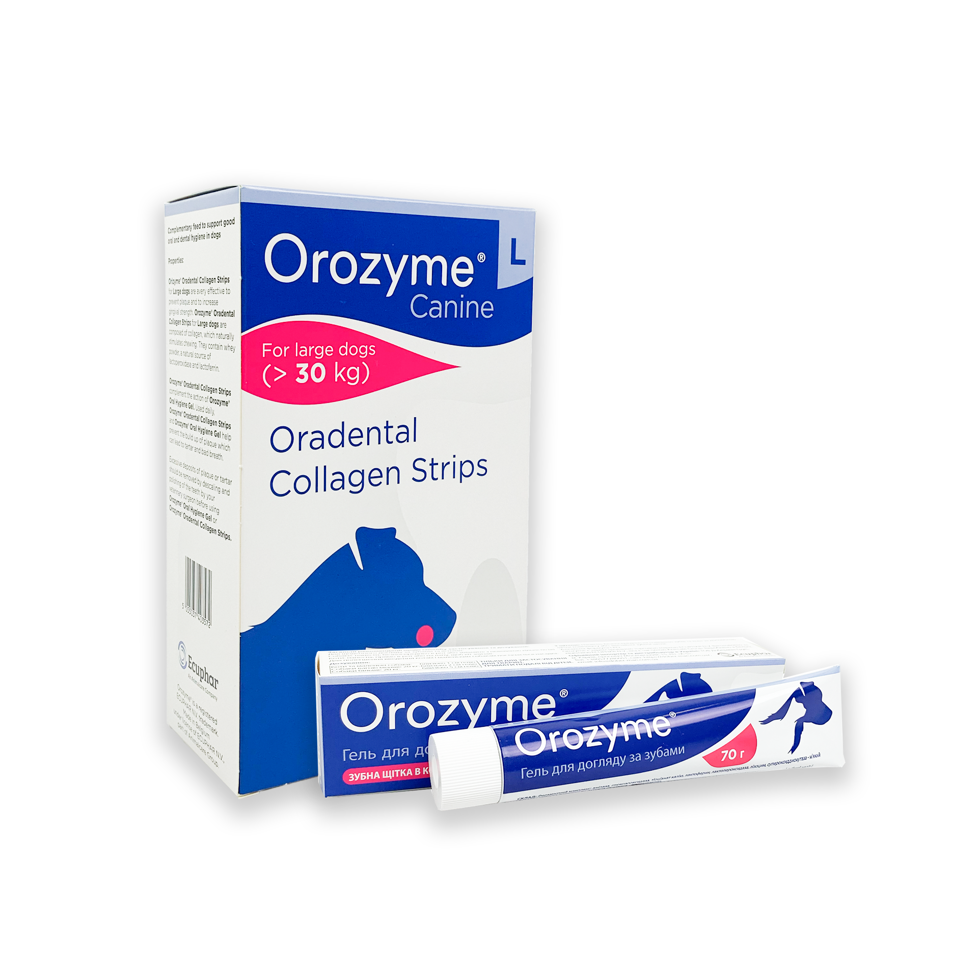 Набір для догляду за пащею тварин Гель Orozyme для зубів та ясен 70 г/Жувальні смужки Orozyme L (38065202) Набір для догляду за пащею тварин Гель Orozyme для зубів та ясен 70 г/Жувальні смужки Orozyme L (38065202)
